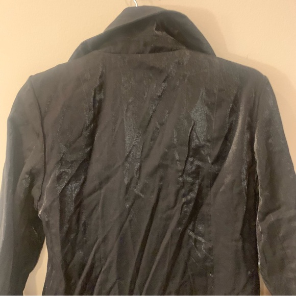 Anthropologie TULLE Double Breasted Button Front Sheen Finish Trench Coat - Picture 7 of 13